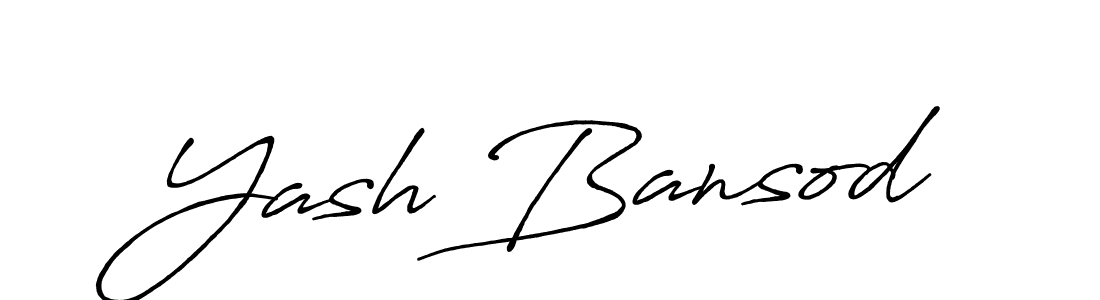Also we have Yash Bansod name is the best signature style. Create professional handwritten signature collection using Antro_Vectra_Bolder autograph style. Yash Bansod signature style 7 images and pictures png