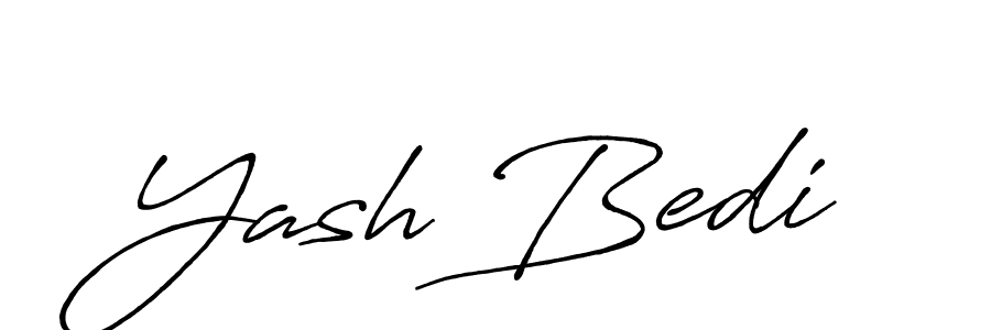 Create a beautiful signature design for name Yash Bedi. With this signature (Antro_Vectra_Bolder) fonts, you can make a handwritten signature for free. Yash Bedi signature style 7 images and pictures png