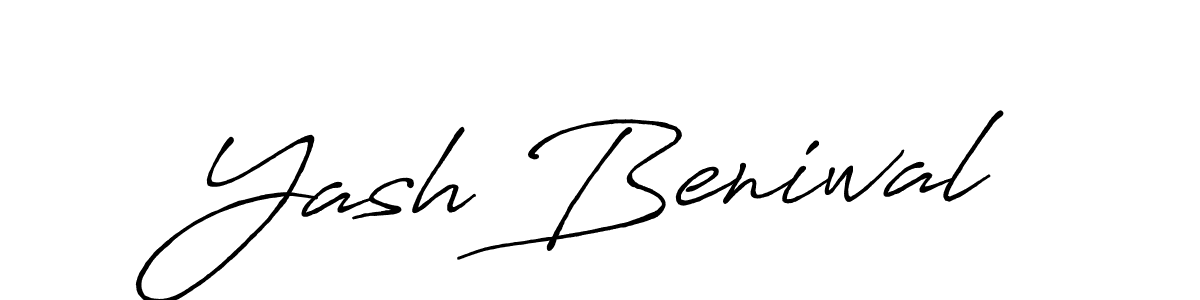 Also we have Yash Beniwal name is the best signature style. Create professional handwritten signature collection using Antro_Vectra_Bolder autograph style. Yash Beniwal signature style 7 images and pictures png