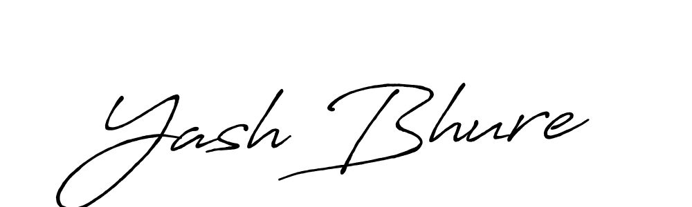 Make a beautiful signature design for name Yash Bhure. With this signature (Antro_Vectra_Bolder) style, you can create a handwritten signature for free. Yash Bhure signature style 7 images and pictures png
