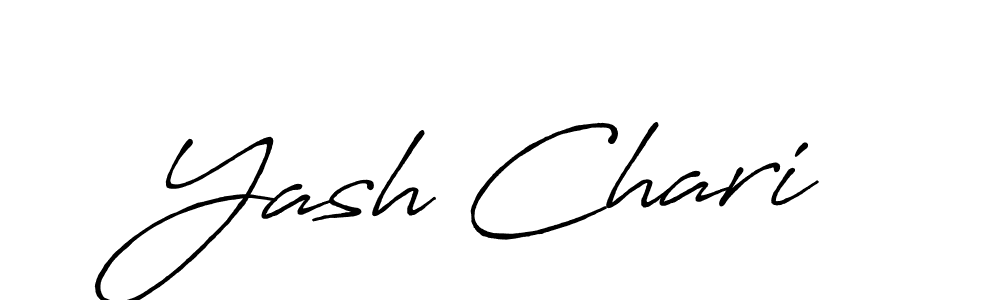 How to make Yash Chari name signature. Use Antro_Vectra_Bolder style for creating short signs online. This is the latest handwritten sign. Yash Chari signature style 7 images and pictures png