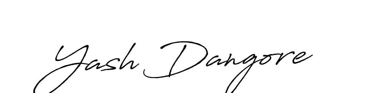 How to make Yash Dangore signature? Antro_Vectra_Bolder is a professional autograph style. Create handwritten signature for Yash Dangore name. Yash Dangore signature style 7 images and pictures png