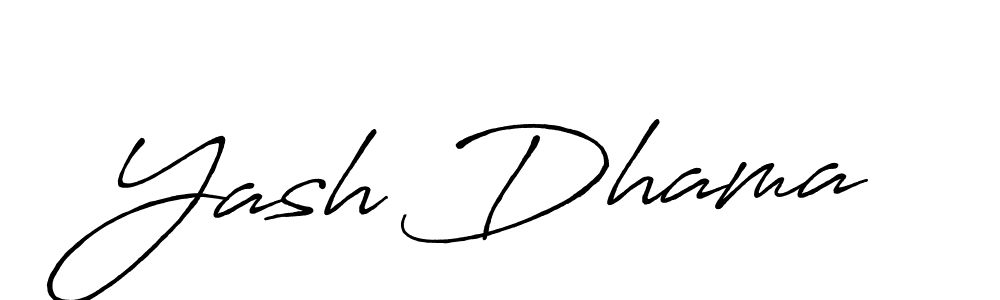 The best way (Antro_Vectra_Bolder) to make a short signature is to pick only two or three words in your name. The name Yash Dhama include a total of six letters. For converting this name. Yash Dhama signature style 7 images and pictures png