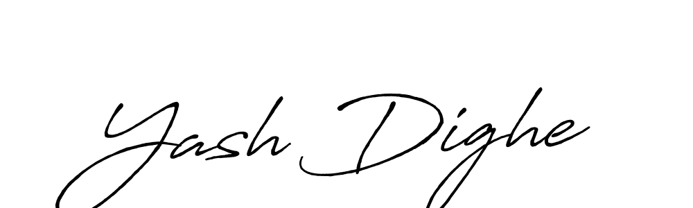 Also we have Yash Dighe name is the best signature style. Create professional handwritten signature collection using Antro_Vectra_Bolder autograph style. Yash Dighe signature style 7 images and pictures png