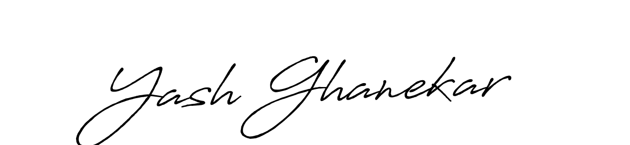 Yash Ghanekar stylish signature style. Best Handwritten Sign (Antro_Vectra_Bolder) for my name. Handwritten Signature Collection Ideas for my name Yash Ghanekar. Yash Ghanekar signature style 7 images and pictures png