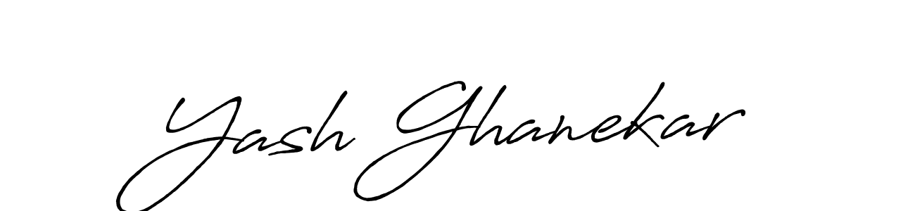 Yash Ghanekar stylish signature style. Best Handwritten Sign (Antro_Vectra_Bolder) for my name. Handwritten Signature Collection Ideas for my name Yash Ghanekar. Yash Ghanekar signature style 7 images and pictures png