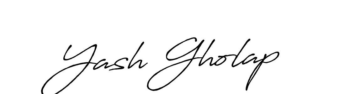 Yash Gholap stylish signature style. Best Handwritten Sign (Antro_Vectra_Bolder) for my name. Handwritten Signature Collection Ideas for my name Yash Gholap. Yash Gholap signature style 7 images and pictures png
