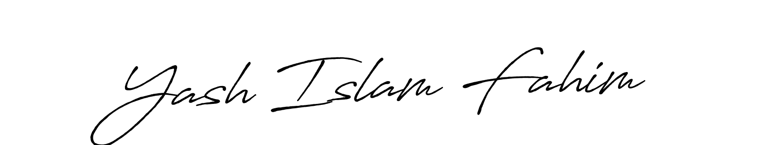 The best way (Antro_Vectra_Bolder) to make a short signature is to pick only two or three words in your name. The name Yash Islam Fahim include a total of six letters. For converting this name. Yash Islam Fahim signature style 7 images and pictures png
