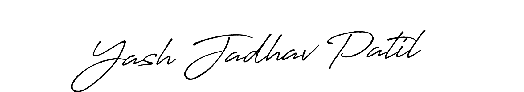 Make a beautiful signature design for name Yash Jadhav Patil. With this signature (Antro_Vectra_Bolder) style, you can create a handwritten signature for free. Yash Jadhav Patil signature style 7 images and pictures png