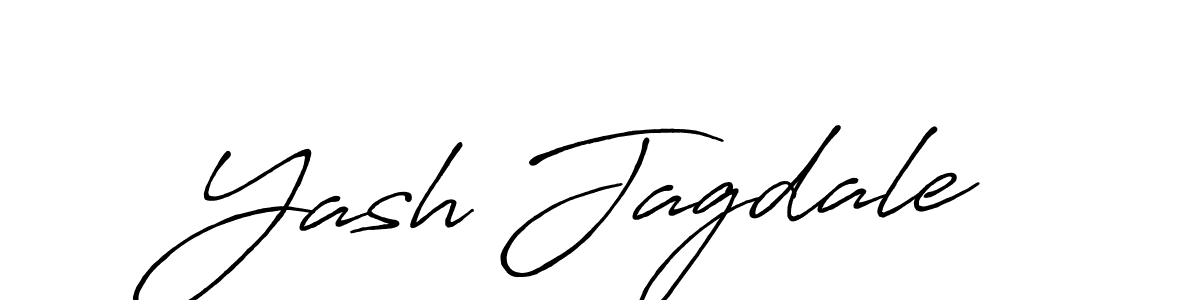 Make a beautiful signature design for name Yash Jagdale. With this signature (Antro_Vectra_Bolder) style, you can create a handwritten signature for free. Yash Jagdale signature style 7 images and pictures png