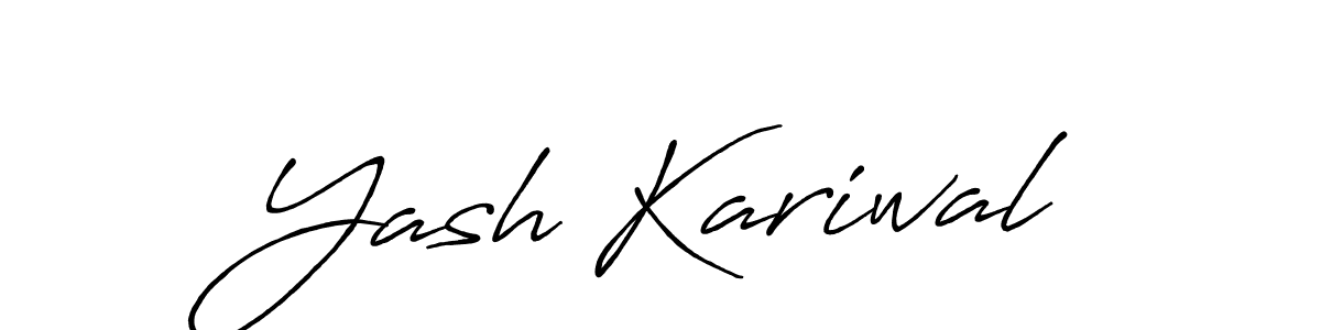 It looks lik you need a new signature style for name Yash Kariwal. Design unique handwritten (Antro_Vectra_Bolder) signature with our free signature maker in just a few clicks. Yash Kariwal signature style 7 images and pictures png