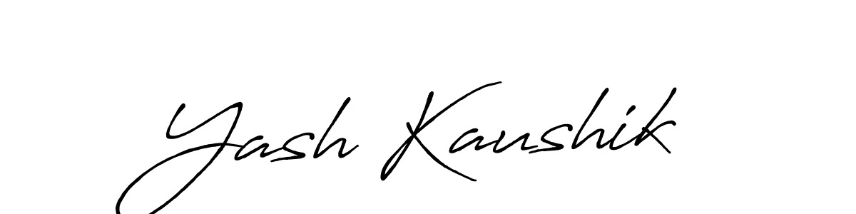 Design your own signature with our free online signature maker. With this signature software, you can create a handwritten (Antro_Vectra_Bolder) signature for name Yash Kaushik. Yash Kaushik signature style 7 images and pictures png