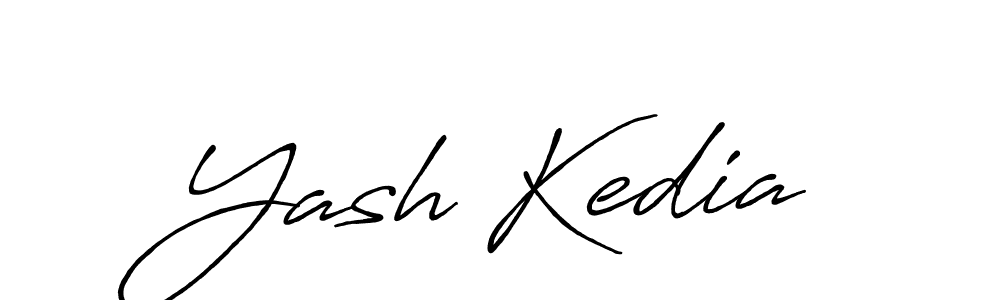 How to make Yash Kedia name signature. Use Antro_Vectra_Bolder style for creating short signs online. This is the latest handwritten sign. Yash Kedia signature style 7 images and pictures png