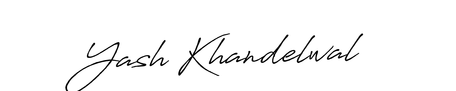 Design your own signature with our free online signature maker. With this signature software, you can create a handwritten (Antro_Vectra_Bolder) signature for name Yash Khandelwal. Yash Khandelwal signature style 7 images and pictures png