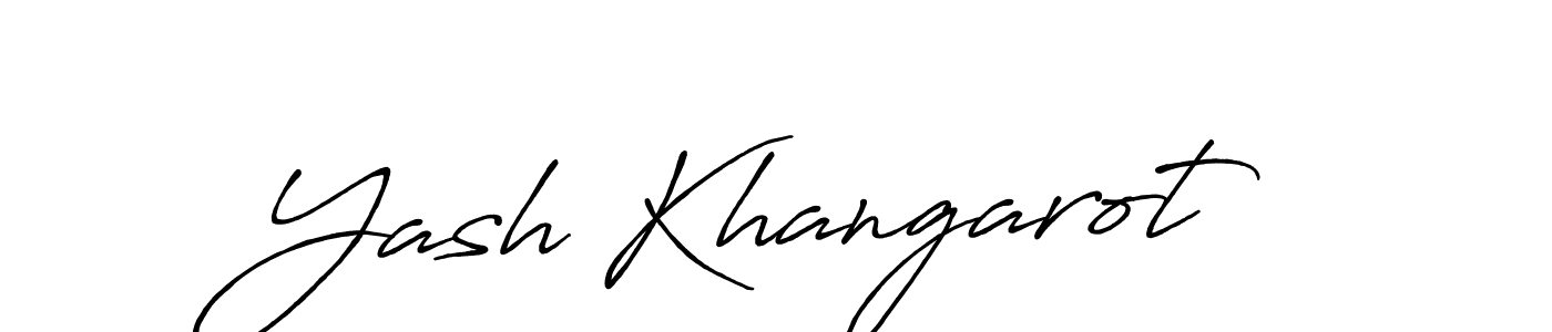 Also You can easily find your signature by using the search form. We will create Yash Khangarot name handwritten signature images for you free of cost using Antro_Vectra_Bolder sign style. Yash Khangarot signature style 7 images and pictures png