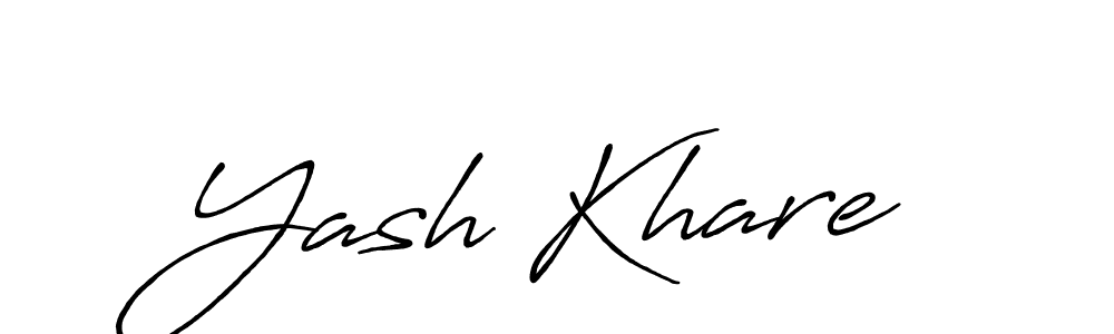 Use a signature maker to create a handwritten signature online. With this signature software, you can design (Antro_Vectra_Bolder) your own signature for name Yash Khare. Yash Khare signature style 7 images and pictures png