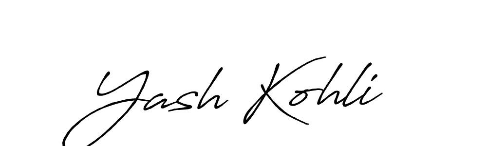 Also we have Yash Kohli name is the best signature style. Create professional handwritten signature collection using Antro_Vectra_Bolder autograph style. Yash Kohli signature style 7 images and pictures png