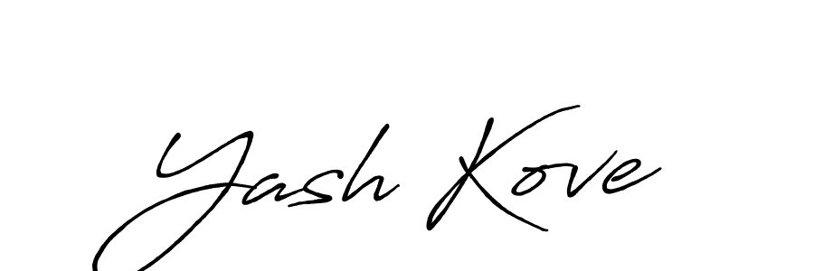 It looks lik you need a new signature style for name Yash Kove. Design unique handwritten (Antro_Vectra_Bolder) signature with our free signature maker in just a few clicks. Yash Kove signature style 7 images and pictures png