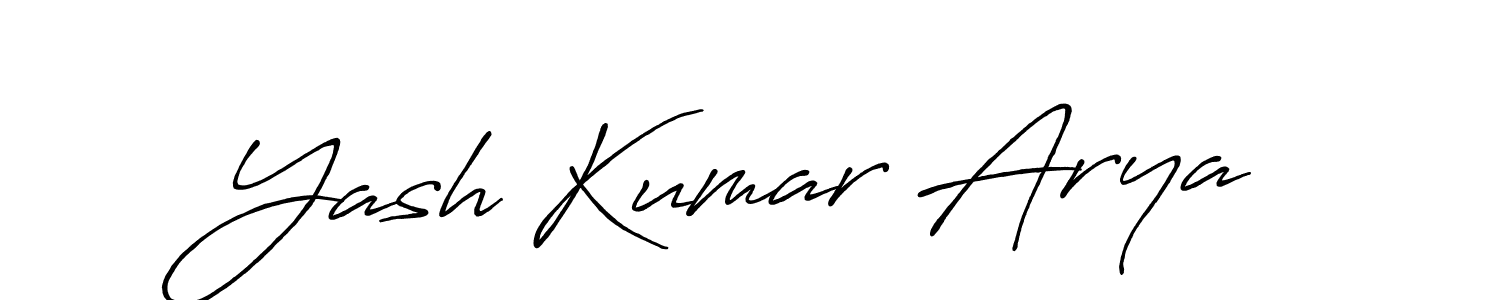 Design your own signature with our free online signature maker. With this signature software, you can create a handwritten (Antro_Vectra_Bolder) signature for name Yash Kumar Arya. Yash Kumar Arya signature style 7 images and pictures png