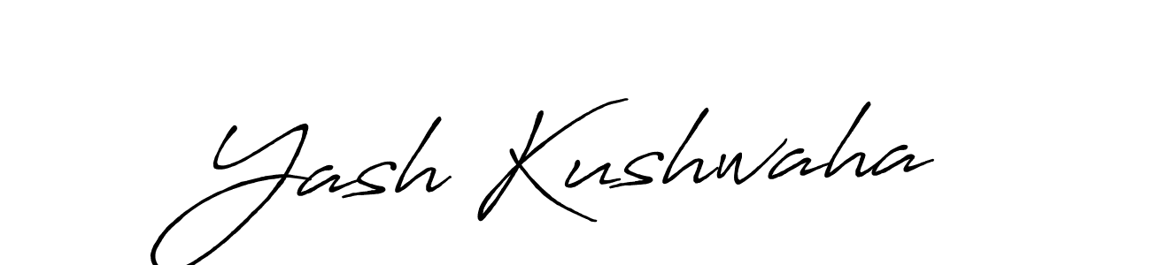 Design your own signature with our free online signature maker. With this signature software, you can create a handwritten (Antro_Vectra_Bolder) signature for name Yash Kushwaha. Yash Kushwaha signature style 7 images and pictures png