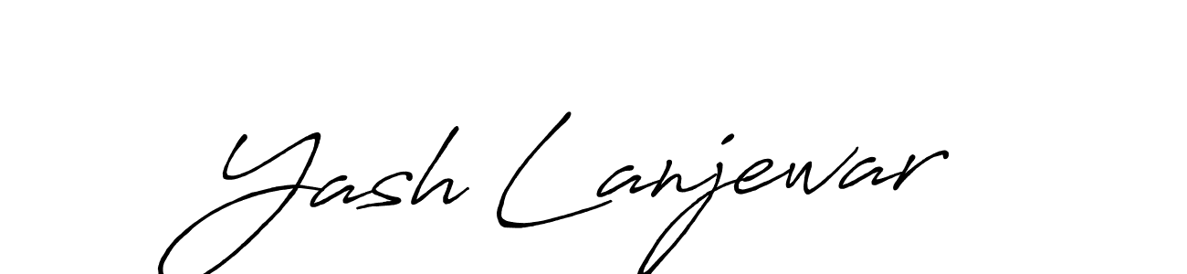 How to make Yash Lanjewar signature? Antro_Vectra_Bolder is a professional autograph style. Create handwritten signature for Yash Lanjewar name. Yash Lanjewar signature style 7 images and pictures png