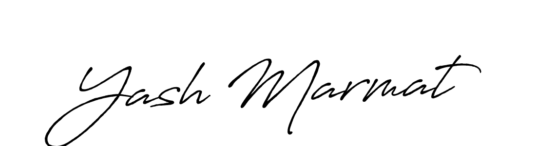 Create a beautiful signature design for name Yash Marmat. With this signature (Antro_Vectra_Bolder) fonts, you can make a handwritten signature for free. Yash Marmat signature style 7 images and pictures png
