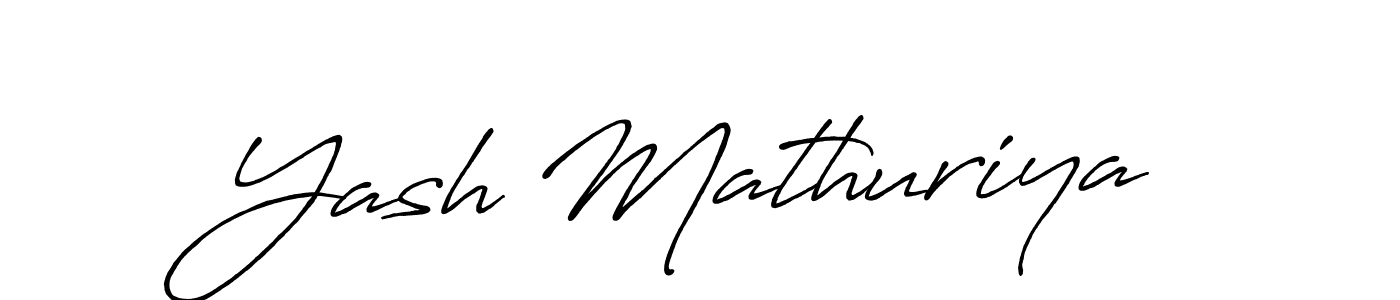 Use a signature maker to create a handwritten signature online. With this signature software, you can design (Antro_Vectra_Bolder) your own signature for name Yash Mathuriya. Yash Mathuriya signature style 7 images and pictures png