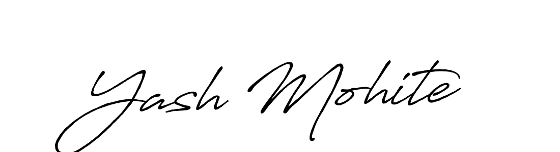 Use a signature maker to create a handwritten signature online. With this signature software, you can design (Antro_Vectra_Bolder) your own signature for name Yash Mohite. Yash Mohite signature style 7 images and pictures png