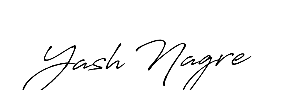 Create a beautiful signature design for name Yash Nagre. With this signature (Antro_Vectra_Bolder) fonts, you can make a handwritten signature for free. Yash Nagre signature style 7 images and pictures png