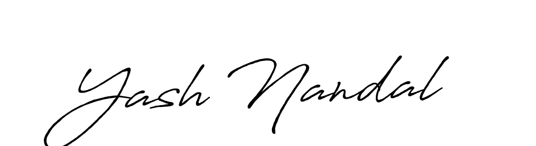 How to make Yash Nandal signature? Antro_Vectra_Bolder is a professional autograph style. Create handwritten signature for Yash Nandal name. Yash Nandal signature style 7 images and pictures png
