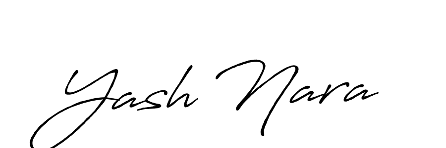 Use a signature maker to create a handwritten signature online. With this signature software, you can design (Antro_Vectra_Bolder) your own signature for name Yash Nara. Yash Nara signature style 7 images and pictures png