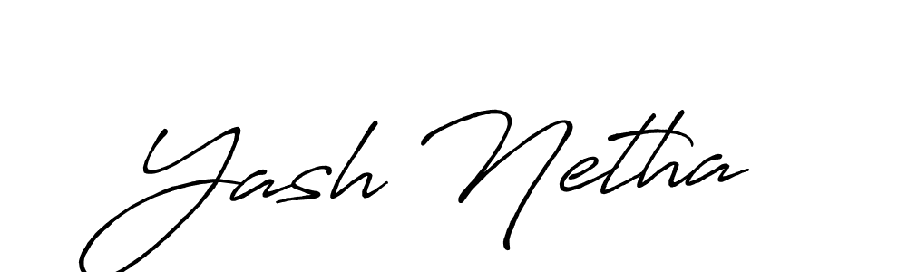 Design your own signature with our free online signature maker. With this signature software, you can create a handwritten (Antro_Vectra_Bolder) signature for name Yash Netha. Yash Netha signature style 7 images and pictures png