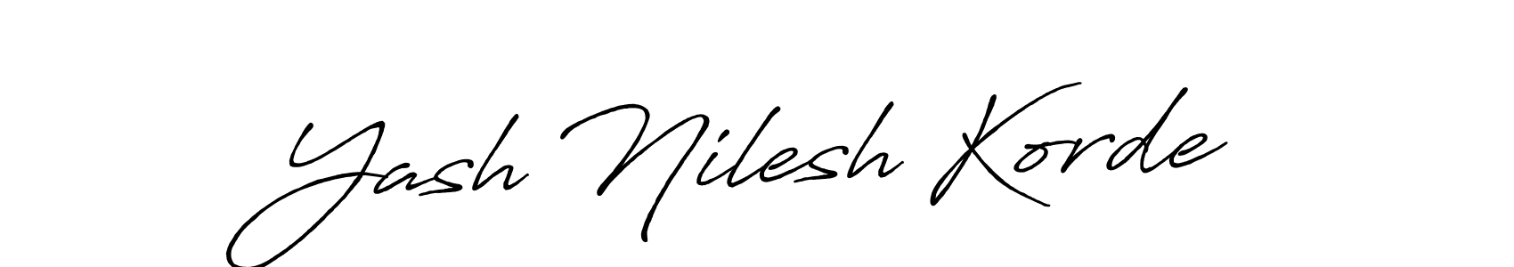 Use a signature maker to create a handwritten signature online. With this signature software, you can design (Antro_Vectra_Bolder) your own signature for name Yash Nilesh Korde. Yash Nilesh Korde signature style 7 images and pictures png