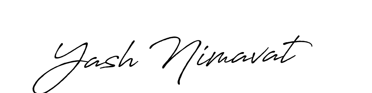 Also we have Yash Nimavat name is the best signature style. Create professional handwritten signature collection using Antro_Vectra_Bolder autograph style. Yash Nimavat signature style 7 images and pictures png