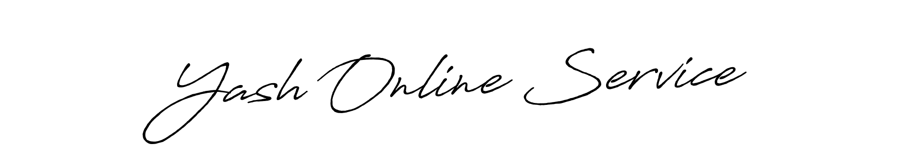Make a beautiful signature design for name Yash Online Service. With this signature (Antro_Vectra_Bolder) style, you can create a handwritten signature for free. Yash Online Service signature style 7 images and pictures png