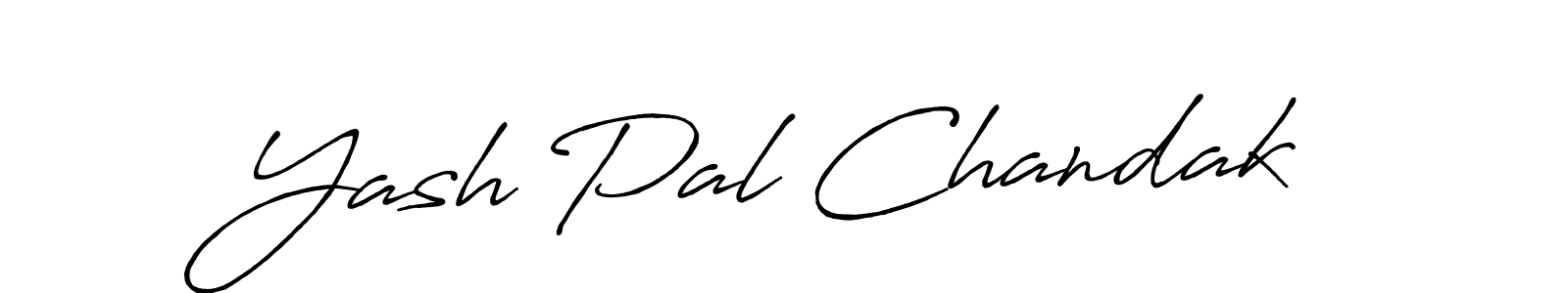 Use a signature maker to create a handwritten signature online. With this signature software, you can design (Antro_Vectra_Bolder) your own signature for name Yash Pal Chandak. Yash Pal Chandak signature style 7 images and pictures png