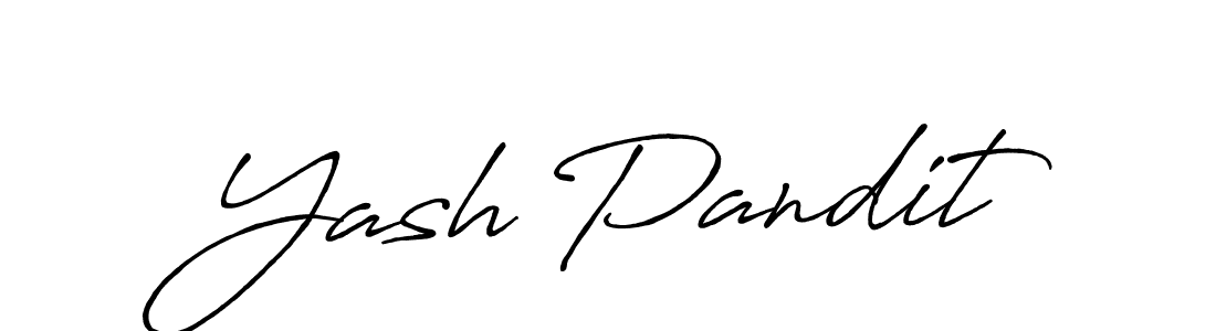 Create a beautiful signature design for name Yash Pandit. With this signature (Antro_Vectra_Bolder) fonts, you can make a handwritten signature for free. Yash Pandit signature style 7 images and pictures png