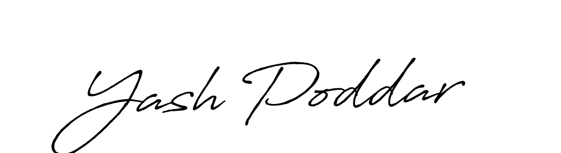 Create a beautiful signature design for name Yash Poddar. With this signature (Antro_Vectra_Bolder) fonts, you can make a handwritten signature for free. Yash Poddar signature style 7 images and pictures png