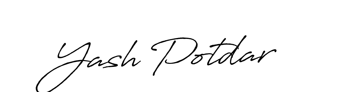 Make a beautiful signature design for name Yash Potdar. With this signature (Antro_Vectra_Bolder) style, you can create a handwritten signature for free. Yash Potdar signature style 7 images and pictures png