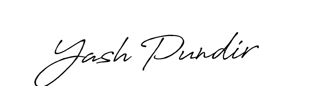 Design your own signature with our free online signature maker. With this signature software, you can create a handwritten (Antro_Vectra_Bolder) signature for name Yash Pundir. Yash Pundir signature style 7 images and pictures png