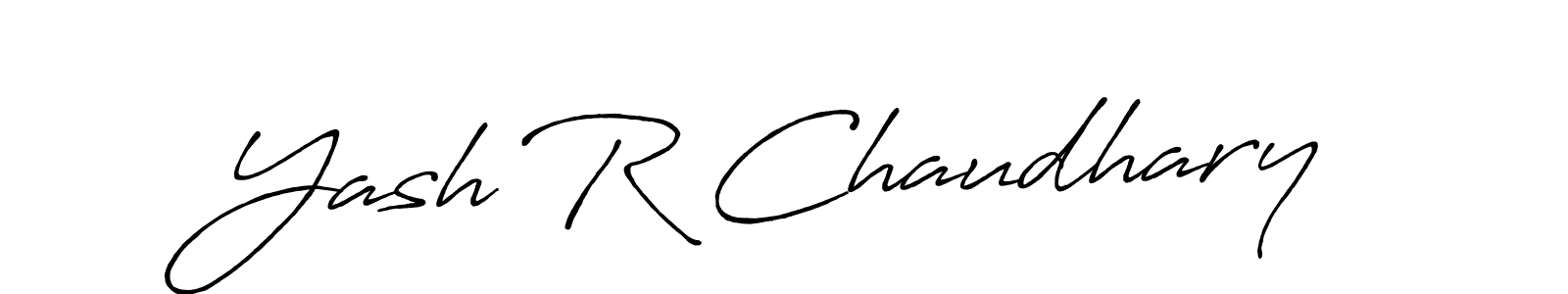 Use a signature maker to create a handwritten signature online. With this signature software, you can design (Antro_Vectra_Bolder) your own signature for name Yash R Chaudhary. Yash R Chaudhary signature style 7 images and pictures png