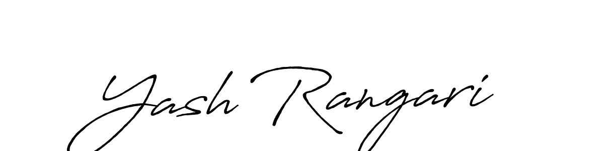 Use a signature maker to create a handwritten signature online. With this signature software, you can design (Antro_Vectra_Bolder) your own signature for name Yash Rangari. Yash Rangari signature style 7 images and pictures png