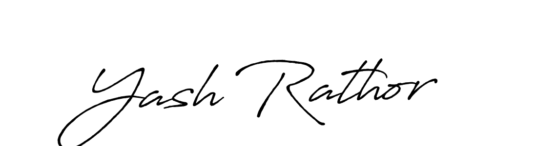 How to make Yash Rathor name signature. Use Antro_Vectra_Bolder style for creating short signs online. This is the latest handwritten sign. Yash Rathor signature style 7 images and pictures png