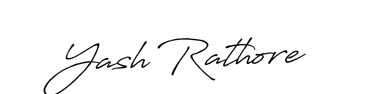 Design your own signature with our free online signature maker. With this signature software, you can create a handwritten (Antro_Vectra_Bolder) signature for name Yash Rathore. Yash Rathore signature style 7 images and pictures png