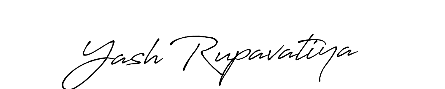 How to make Yash Rupavatiya name signature. Use Antro_Vectra_Bolder style for creating short signs online. This is the latest handwritten sign. Yash Rupavatiya signature style 7 images and pictures png