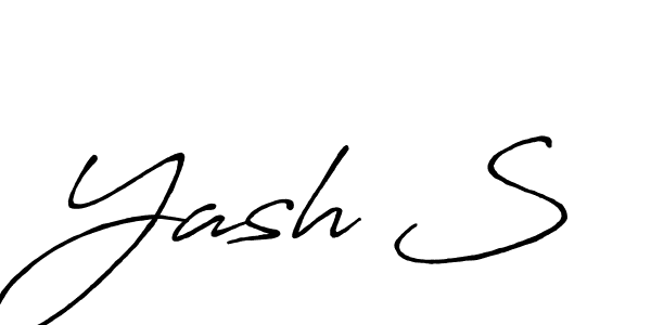 It looks lik you need a new signature style for name Yash S. Design unique handwritten (Antro_Vectra_Bolder) signature with our free signature maker in just a few clicks. Yash S signature style 7 images and pictures png