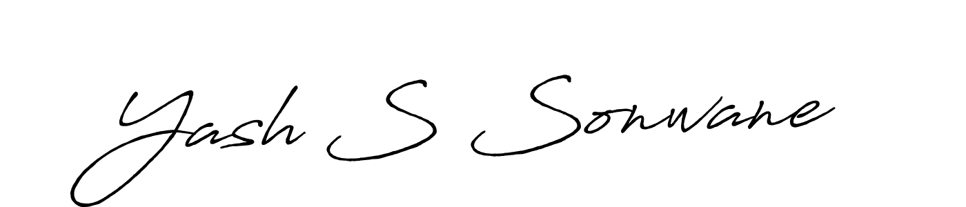 Yash S Sonwane stylish signature style. Best Handwritten Sign (Antro_Vectra_Bolder) for my name. Handwritten Signature Collection Ideas for my name Yash S Sonwane. Yash S Sonwane signature style 7 images and pictures png