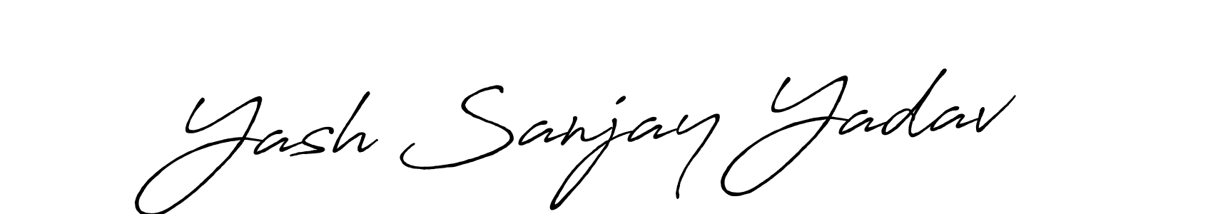 You should practise on your own different ways (Antro_Vectra_Bolder) to write your name (Yash Sanjay Yadav) in signature. don't let someone else do it for you. Yash Sanjay Yadav signature style 7 images and pictures png