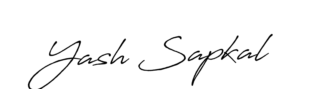 Also You can easily find your signature by using the search form. We will create Yash Sapkal name handwritten signature images for you free of cost using Antro_Vectra_Bolder sign style. Yash Sapkal signature style 7 images and pictures png