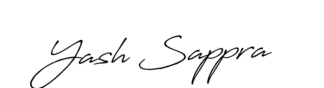 Create a beautiful signature design for name Yash Sappra. With this signature (Antro_Vectra_Bolder) fonts, you can make a handwritten signature for free. Yash Sappra signature style 7 images and pictures png